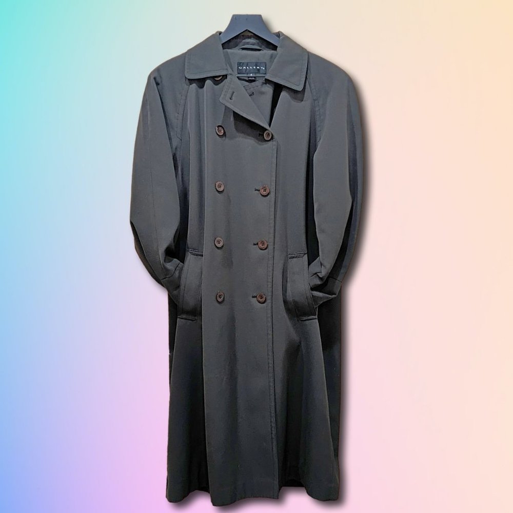 Gallery Trench Coat in Midnight Forest Green